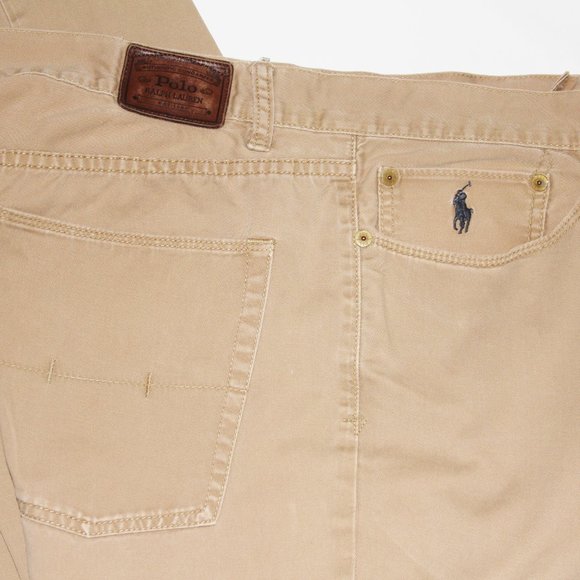NICE Ralph Lauren Polo 100% Cotton 5 Pocket Jeans, 38 X 32 Khaki Tan - Picture 2 of 7